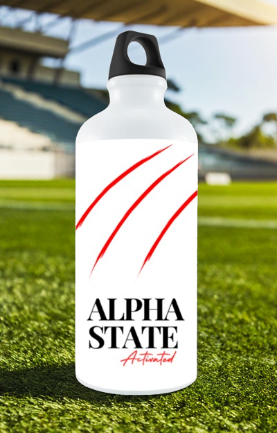 Unisex Sipper Bottle 750 ML – Exclusive "Alpha State Activated" Design (White)