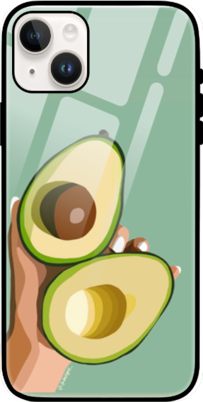 🍃 Limited Edition Unisex iPhone Glass Case – "Fresh Avocado" Design 🥑