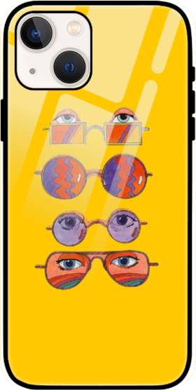 Limited Edition: Electric Eyes iPhone 13 Glass Case - "Retro Shades Collection"