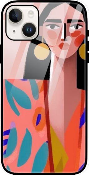 iPhone 14 Limited Edition Abstract Art Glass Case