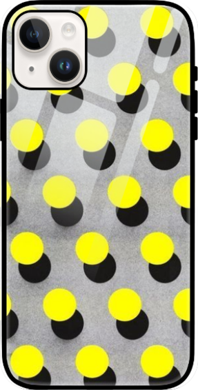 Neon Dots & Shadows - Limited Edition iPhone 15 Plus Glass Case